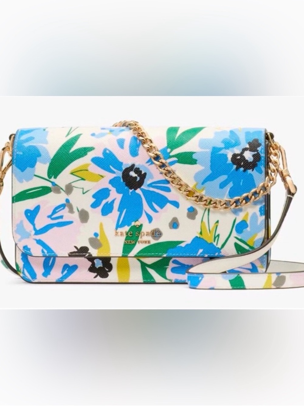 kate spade floral crossbody bag - Blue Multi nwt retail $299